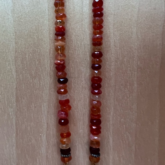 GORGEOUS one-of-a-kind handmade Turquoise and Carnelian Necklace by Jes MaHarry - Picture 3 of 10